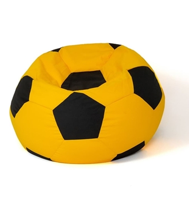 Attēls no Soccer Sako bag pouffe yellow-black L 80 cm