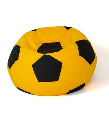 Picture of Soccer Sako bag pouffe yellow-black XXL 140 cm