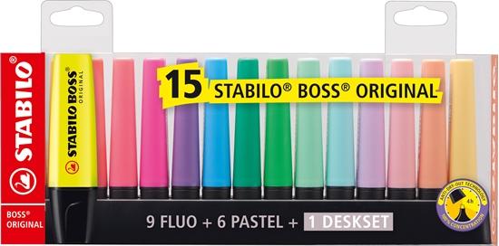 Изображение STABILO BOSS ORIGINAL marker 15 pc(s) Chisel tip Multicolour