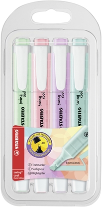 Attēls no STABILO swing cool Pastel marker 4 pc(s) Chisel tip Blue, Green, Pink, Purple