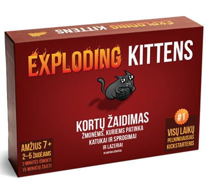 Изображение Stalo žaidimas "Exploding Kittens LT"