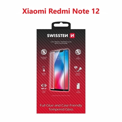 Attēls no Swissten Full Face Tempered Glass Xiaomi Redmi Note 12