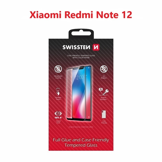 Picture of Swissten Full Face Tempered Glass Xiaomi Redmi Note 12