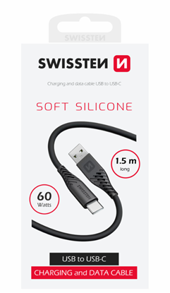 Attēls no Swissten Soft Silicone Data Cable USB / USB-C / 1.5m / 60w