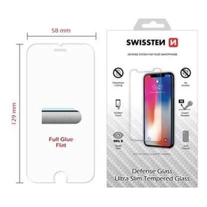 Attēls no Swissten Ultra Slim Tempered Glass Premium 9H Screen Protector Apple iPhone 6 / 6S