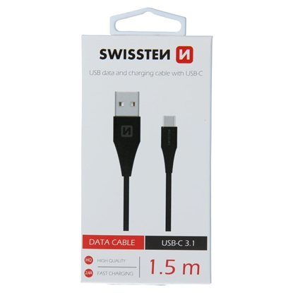 Изображение Swissten USB / USB-C 3.1 Data Cable 1.5m