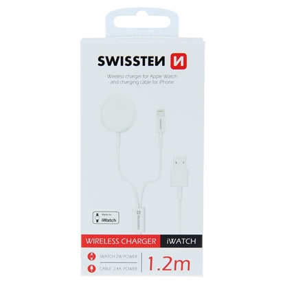 Picture of Swissten Wireless Charger 2in1 for Apple iWatch and Apple iPhone / Apple iPad