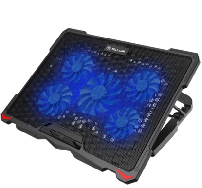 Picture of Tellur Cooling pad Basic 17, 5 fans, LED, black