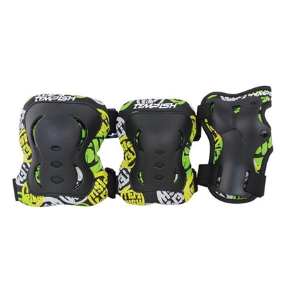 Picture of Tempish FID Kids 3 set of protectors knees elbows wrists Black Size S