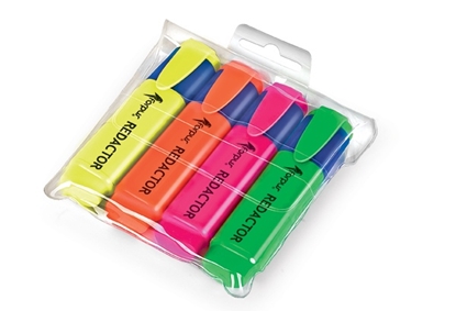 Picture of Textmarker set Forpus Redactor, 2-5 mm, 4 Colors