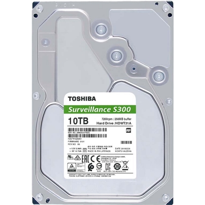 Attēls no Vidinis kietasis diskas HDD Toshiba Surveillance Hard Drive S300 Pro 7200 RPM 10000 GB 256 MB
