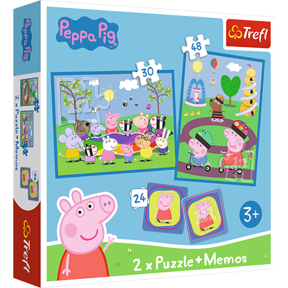 Picture of TREFL PEPPA PIG 30+ 48+ 24 memo kortelės, dėlionė-žaidimas „Pepa“