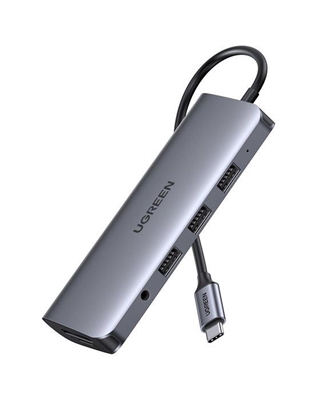 Изображение Ugreen 80133 sąsajos šakotuvas USB 3.2 Gen 1 (3.1 Gen 1) Type-C 5000 Mbit/ai Pilka