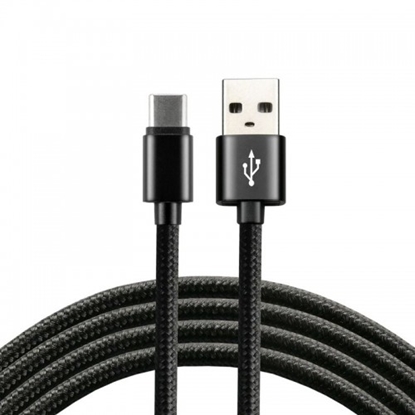 Изображение USB-C 3.0 male / USB A male 1.2m everActive CBB-1.2CB 3.0A melns iepakojumā 1 gb.