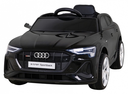 Изображение Vaikiškas vienvietis elektromobilis Audi E-Tron, juodas