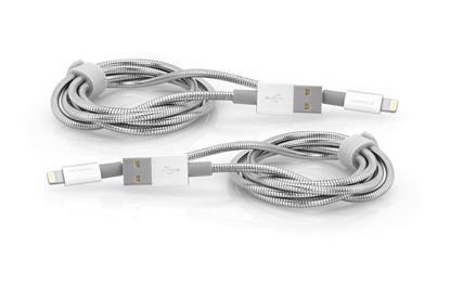 Picture of Verbatim 48872 lightning cable 1 m Stainless steel, White