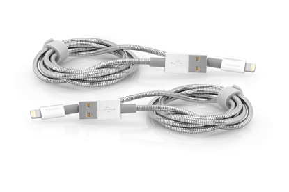 Изображение Verbatim 48872 lightning cable 1 m Stainless steel, White