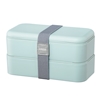 Picture of Xavax 2-piece lunch box, stacking, leak-proof, 500 ml per bento box, pastel blue