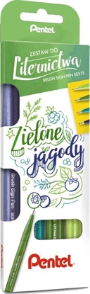 Attēls no Zestaw pisaków do kaligrafii 4 kolory