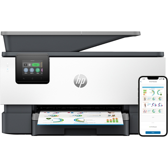 Изображение HP OfficeJet Pro 9120b AIO All-in-One Printer - A4 Color Ink, Print/Copy/Dual-Side Scan/Fax, Automatic Document Feeder, LAN, WiFi, 22ppm, 1500 pages per month (replaces OfficeJet Pro 8730)