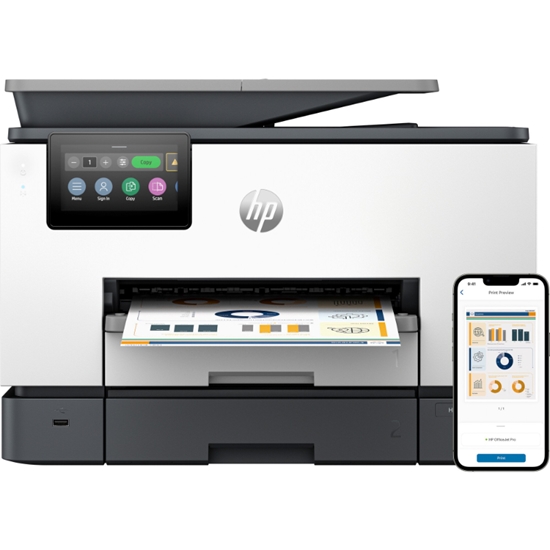 Picture of HP OfficeJet Pro 9130b AIO All-in-One Printer - A4 Color Ink, Print/Copy/Dual-Side Scan/Fax, Automatic Document Feeder, Two Trays, LAN, WiFi, 25ppm, 2000 pages per month (replaces OfficeJet Pro 8730)