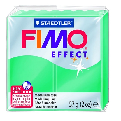 Attēls no Cietējoša modelēšanas masa FIMO EFFECT, 57 g, caurspīdīgi zaļā krāsa (translucen green)