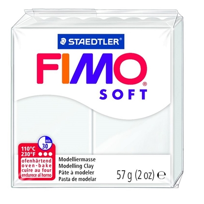 Picture of Cietējoša modelēšanas masa FIMO SOFT, 57 g, baltā krāsa