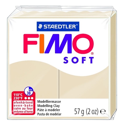 Picture of Cietējoša modelēšanas masa FIMO SOFT, 57 g, bēšā krāsa (Sahara sand)
