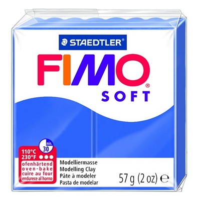 Attēls no Cietējoša modelēšanas masa FIMO SOFT, 57 g, briljantzilā krāsa (brilliant blue)