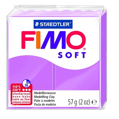 Изображение Cietējoša modelēšanas masa FIMO SOFT, 57 g, lavandas krāsa