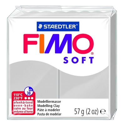 Attēls no Cietējoša modelēšanas masa FIMO SOFT, 57 g, pelēkā krāsa (dolphin grey)