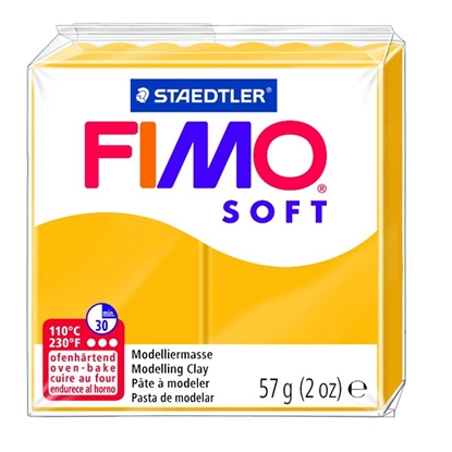 Picture of Cietējoša modelēšanas masa FIMO SOFT, 57 g, saulespuķu dzeltenā krāsa (sunflower yellow)