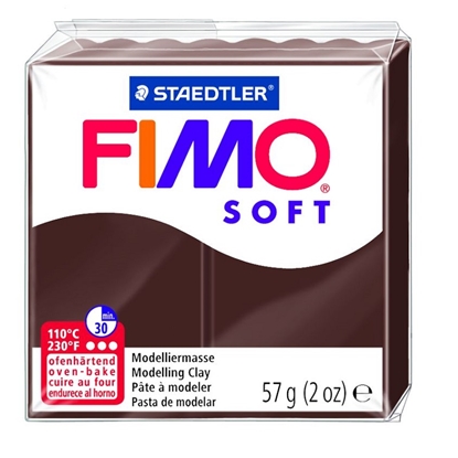 Изображение Cietējoša modelēšanas masa FIMO SOFT, 57 g, šokolādes brūnā krāsa (chocolate brown)