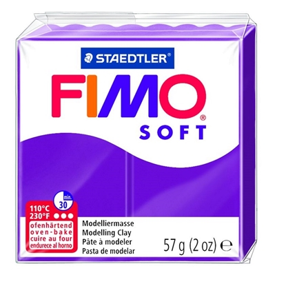 Изображение Cietējoša modelēšanas masa FIMO SOFT, 57 g, violetā krāsa
