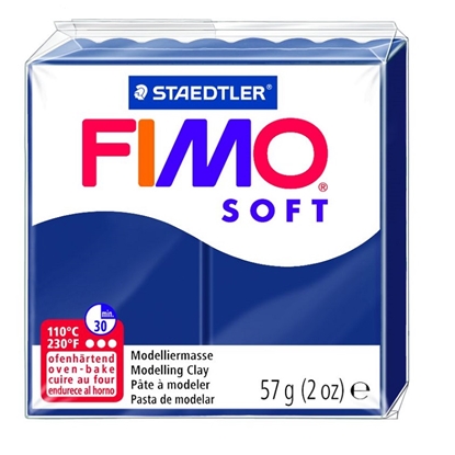Изображение Cietējoša modelēšanas masa FIMO SOFT, 57 g, zilā krāsa (winsdor blue)