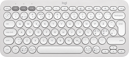 Picture of Logitech Pebble Keys 2 K380s keyboard RF Wireless + Bluetooth QWERTY Danish, Finnish, Norwegian, Swedish White