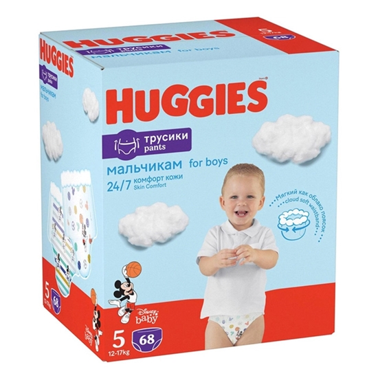 Изображение Autiņbiksītes Huggies Pants S5 biksīt.Boy 12-17kg 68gab.