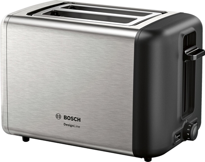 Attēls no Bosch TAT3P420 toaster 2 slice(s) 970 W Black, Stainless steel