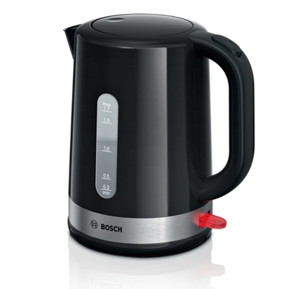Attēls no Bosch TWK6A513 electric kettle 1.7 L 2200 W Black, Stainless steel