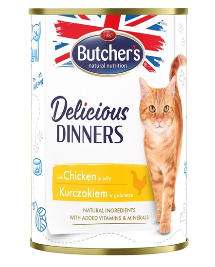 Picture of BUTCHER'S Delicious Dinners Chicken Jellied Pieces - wet cat food - 400g