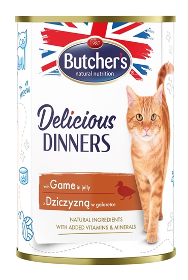 Picture of BUTCHER'S Delicious Dinners Pieces with venison in jelly - wet cat food - 400g