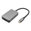 Picture of Czytnik kart USB-C, 2-portowy UHS-II SD4.0 TF4.0 High Speed, aluminiowy, Szary 