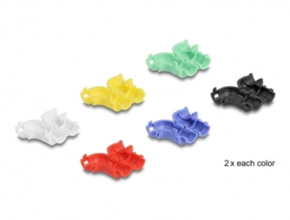 Attēls no Delock Cable Clips for Angling 12 pieces assorted colours