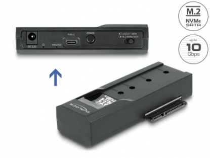 Attēls no Delock USB Type-C™ Converter for 1 x M.2 SSD or 1 x SATA SSD / HDD