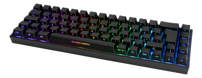 Изображение Deltaco Gaming DK440R Wireless Mechanical Gaming Keyboard, 65%, Kailh Red Switches, UK, Black