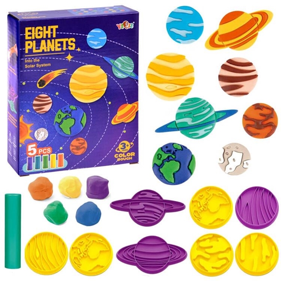Изображение Edukacinis plastikinės masės rinkinys - planetos