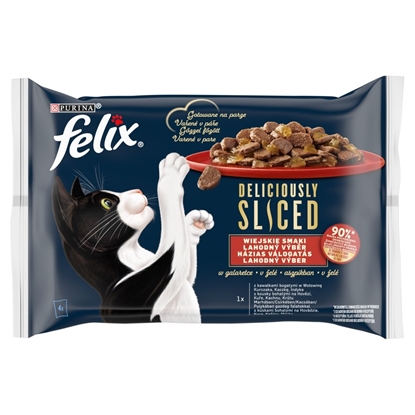 Attēls no FELIX Deliciously Sliced - wet cat food - 4x 80 g