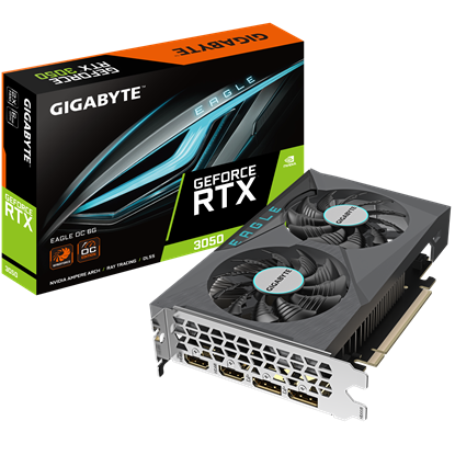 Изображение Gigabyte | GV-N3050EAGLE OC-6GD | NVIDIA | 6 GB | GeForce RTX 3050 | GDDR6 | HDMI ports quantity 2 | PCI-E 4.0