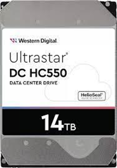Изображение HDD|WESTERN DIGITAL ULTRASTAR|Ultrastar DC HC550|WUH721814ALE6L4|14TB|SATA 3.0|512 MB|7200 rpm|3,5"|0F38581