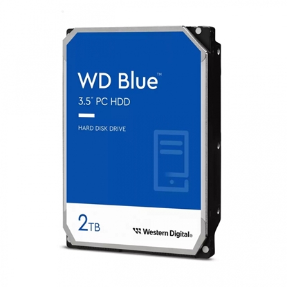 Attēls no HDD|WESTERN DIGITAL|Blue|2TB|SATA 3.0|64 MB|5400 rpm|3,5"|WD20EARZ